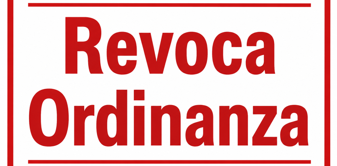 Revoca Ordinanza